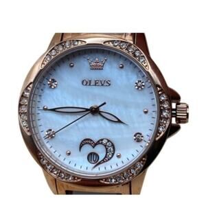 OLEVS Women's Automatic Mechanical Watch Skeleton Back 6610L-H